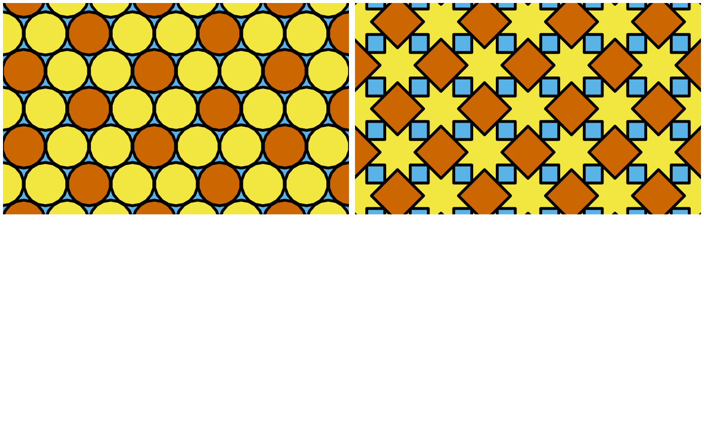 Two more uniform tilings with star polygons